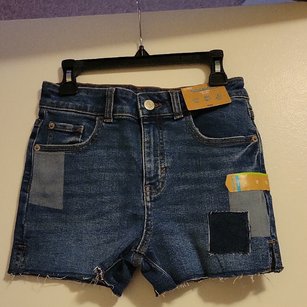 NWT: Thereabouts Girls Superflex Shortie Patchwork Shorts
